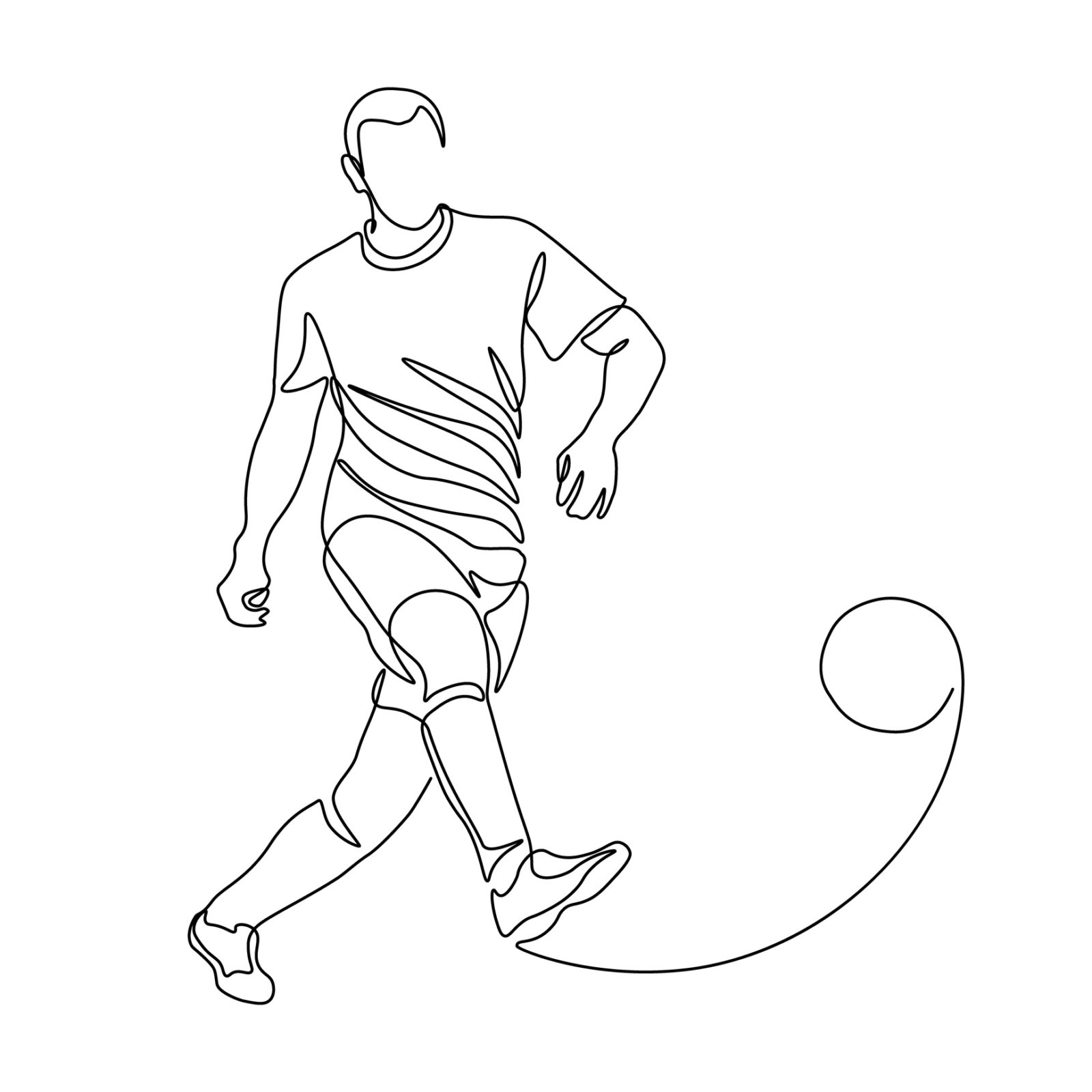 Рисунок футболиста на фоне трибун